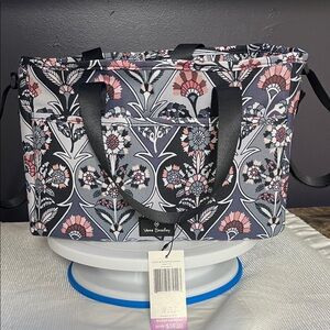 Vera Bradley Black and Pink Floral Tote